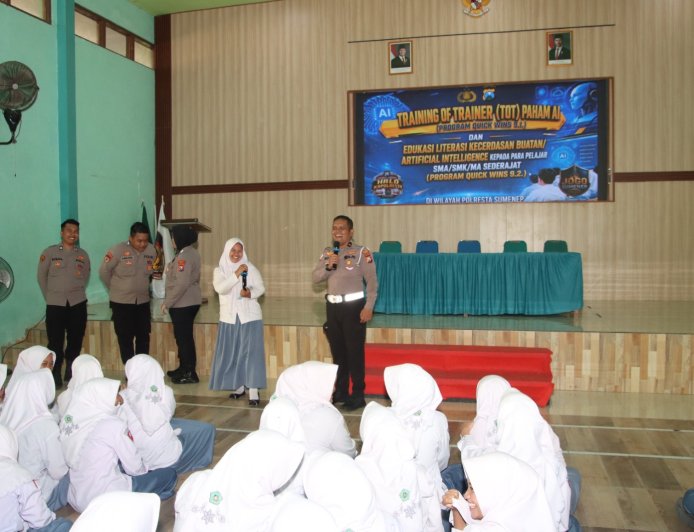 Polresta Sumenep Ajak Pelajar Cerdas dan Bertanggung Jawab Hadapi Era Kecerdasan Buatan
